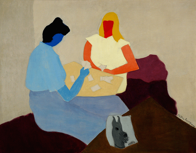 Milton Avery, Card Players [ITALICS], 1944, The Dorsky Museum, New Paltz. Artwork: © 2022 Milton Avery Trust / Artists Rights Society (ARS), New York